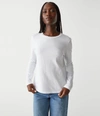 Michael Stars Clarissa Long Sleeve Tee In White