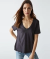 Michael Stars Daria V-neck Tee In Oxide In Oxide