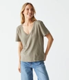 Michael Stars Daria V-neck Tee In Olive