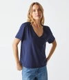 Michael Stars Daria V-neck Tee In Nocturnal