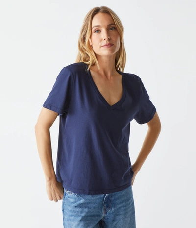 Michael Stars Daria V-neck Tee In Nocturnal