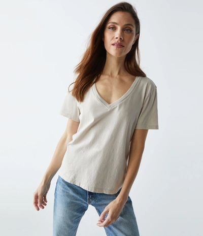 Michael Stars Daria V-neck Tee In Cement