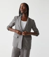 Shop Michael Stars Lottie Linen Blazer In Oxide