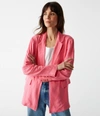 Michael Stars Lottie Linen Blazer In Flamingo