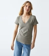 Michael Stars Nikki V-neck Tee In Olive