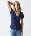 Michael Stars Nikki V-neck Tee In Nocturnal