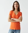 Michael Stars Nikki V-neck Tee In Heatwave