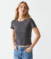 Michael Stars Mimi Cropped Tee In Oxide