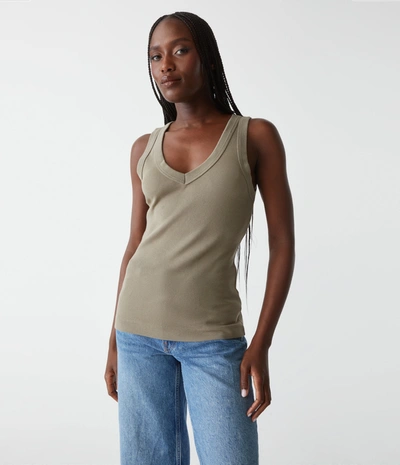 Michael Stars Maya V-neck Tank In Olive