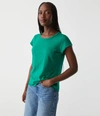 Michael Stars Trudy Supima Tee In Kelly