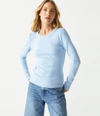 Michael Stars Zola Ribbed Tee In Water