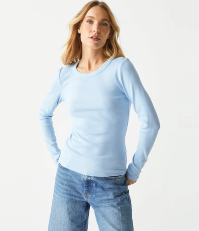 Michael Stars Zola Ribbed Tee In Water