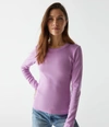 Michael Stars Zola Ribbed Tee In Smoothie