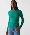 Michael Stars Zola Ribbed Tee In Kelly