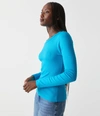 Michael Stars Zola Ribbed Tee In Corsica