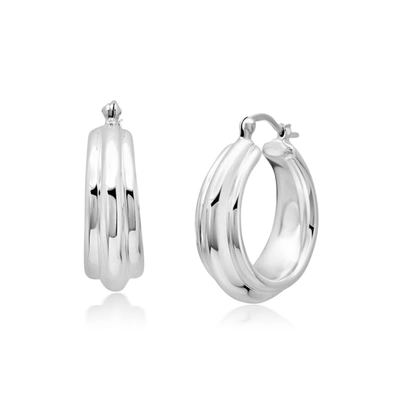 Max + Stone Sterling Silver Hoop Earrings