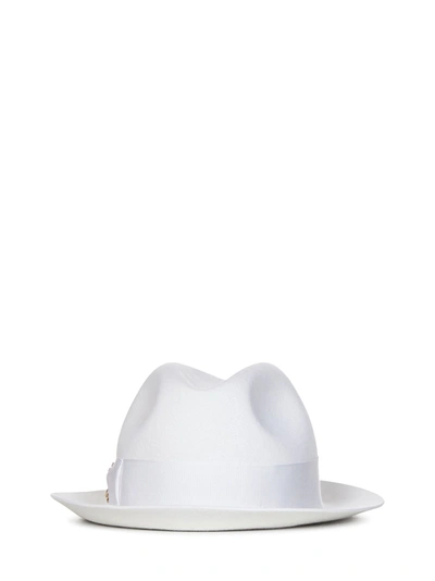 Elie Saab Cappello Nila Borsalino X  In Bianco