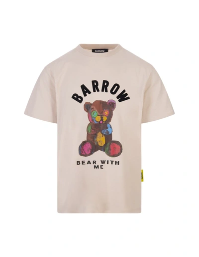 Barrow Dove T-shirt With Bear In Brown