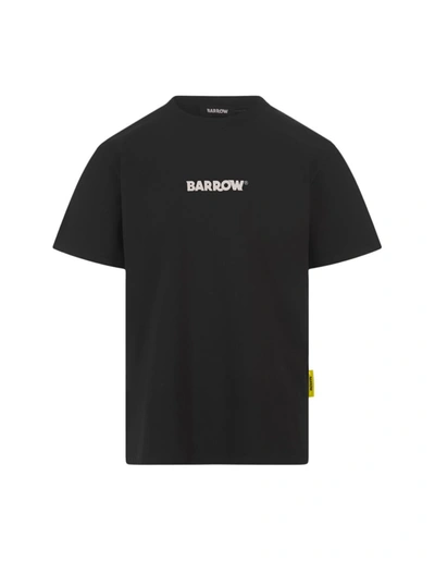 Barrow Black T-shirt With Front And Back Logo Print