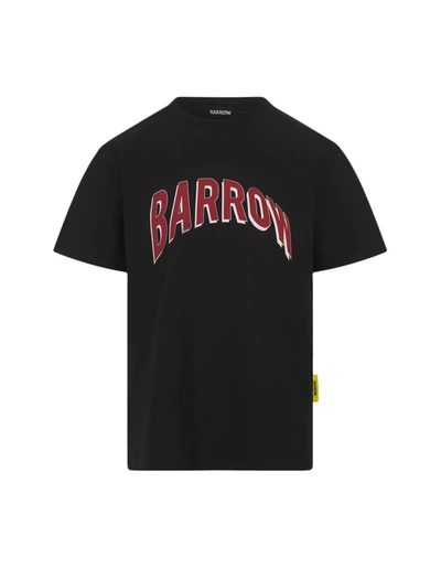 Barrow Black T-shirt With Front And Back Print