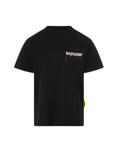 Barrow T-shirt With Logo And Colour Spots In Black