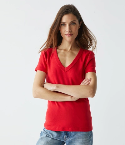 Michael Stars Nikki V-neck Tee In Tamale