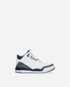 Nike Jordan Air Retro 3 Basketball Shoes In White/midnight Navy/cement Grey/black