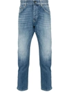 Dondup Distressed Faded Jeans Five Pockets In Blue