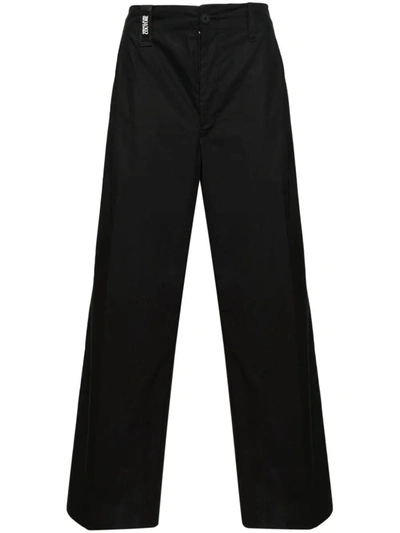 Versace Jeans Couture Rx Patch Logo Trousers Clothing In Black