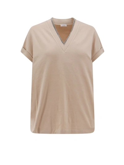 Brunello Cucinelli Top In Beige