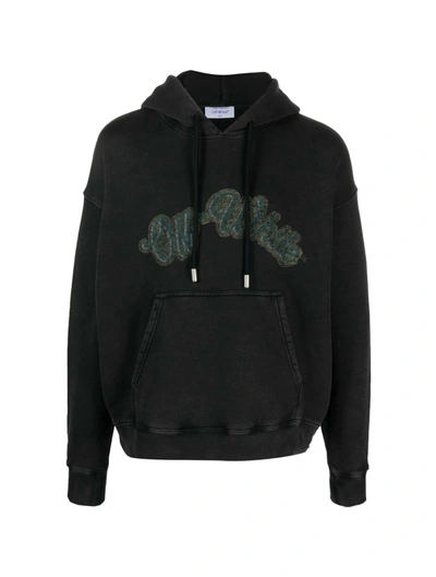 Off-white Green Bacchus Skate Hoodie In Black College