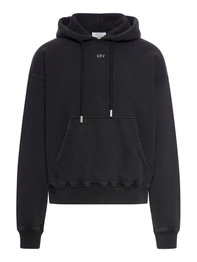 Off-white Stamp Mary Skate Hoodie Black White