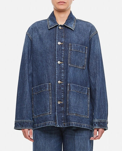 Bottega Veneta Vintage Medium Indigo Denim Shirt In Blue