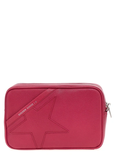 Golden Goose Star Goat Leather Crossbody Bag In Fuchsia