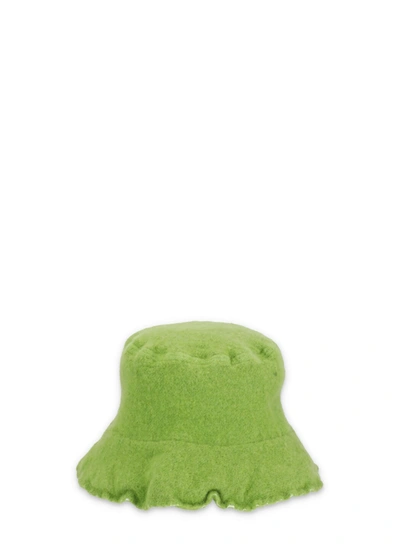 Comme Des Garçons Wool Bucket Hat In Green