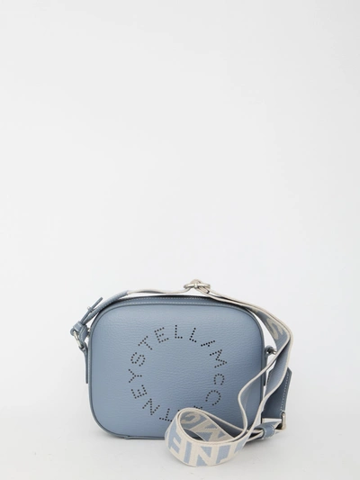 Stella Mccartney Logo Small Camera Bag In Light Blue