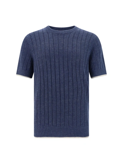 Brunello Cucinelli T-shirt In Nettuno+oyster