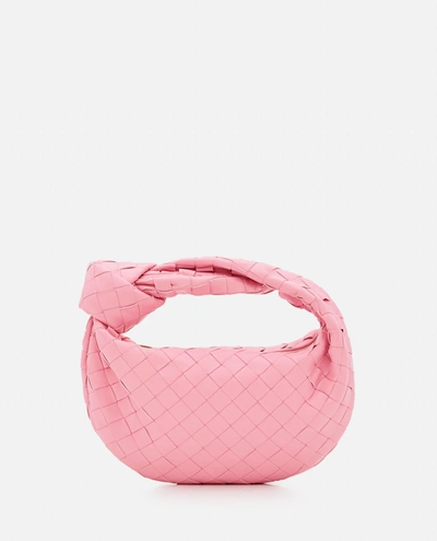 Bottega Veneta Mini Jodie Leather Handbag In Pink