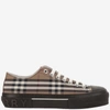 BURBERRY BURBERRY COTTON SNEAKERS WITH CHECK PATTERN