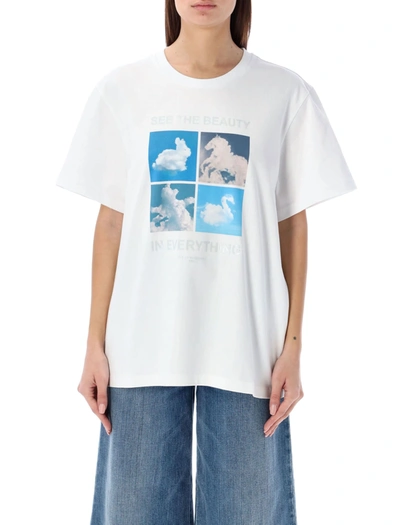 Stella Mccartney Cloud-print Cotton T-shirt In White