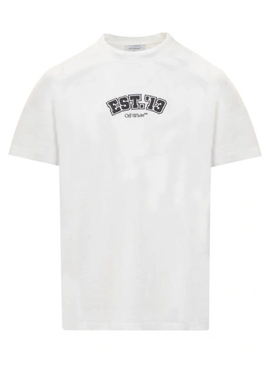 Off-white Logic T-shirt In White Black