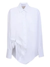 JW ANDERSON J.W. ANDERSON EYELETS OVERSIZE WHITE SHIRT