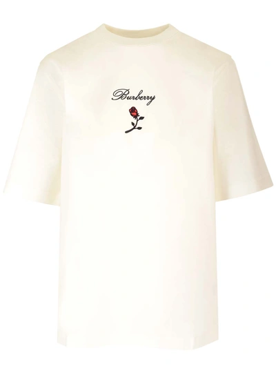 BURBERRY BURBERRY FLOCKED LOGO T-SHIRT