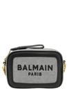 Balmain B-army Mini Camera Bag Crossbody In White/black