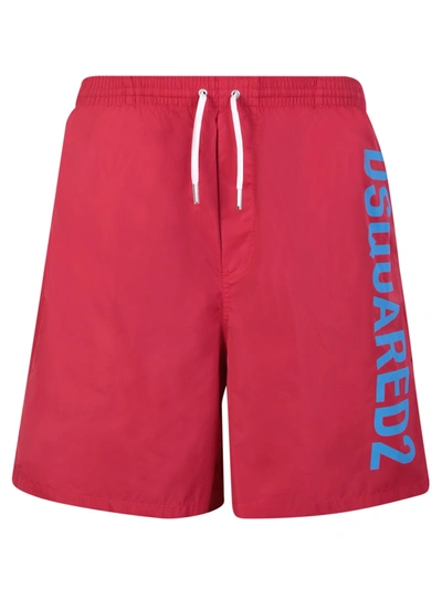 Dsquared2 Red Technicolor Swim Shorts In Yellow