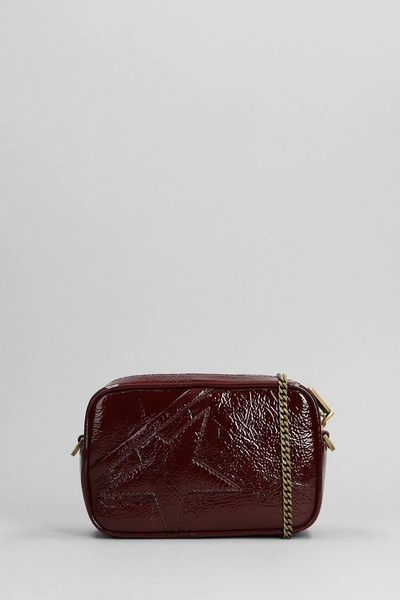 Golden Goose Shoulder Bag In Bordeaux Patent Leather