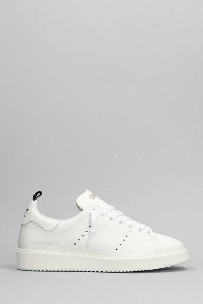 Golden Goose Starter Sneakers In White Leather