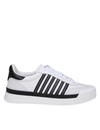 DSQUARED2 DSQUARED2 NEW JERSEY SNEAKERS IN WHITE/BLACK LEATHER
