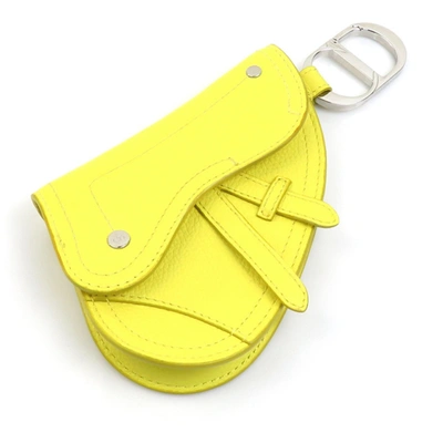 Dior Yellow Leather Clutch Bag ()