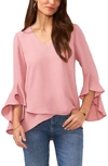 VINCE CAMUTO VINCE CAMUTO FLUTTER SLEEVE TUNIC